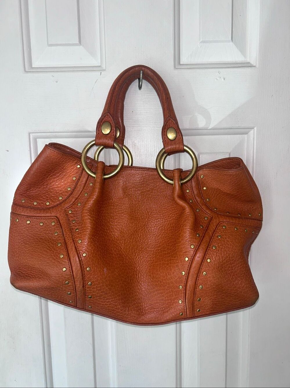 Kenneth Cole vintage hobo Y2K rare burnt orange handbag shoulder bag